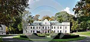 Mieroszewski Palace in a park in Bedzin, southern Poland