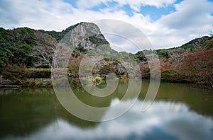 Mifuneyama Rakuen Garden autumn season in Saga, Japan