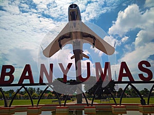 Mig 17 aircraft monument in a public place