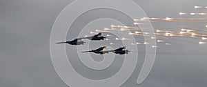 MiG-29 fighter fires a missile