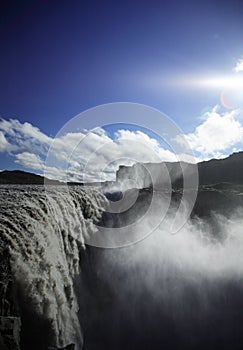 Mighty Dettifoss waterfall