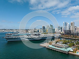 Mighty USS Midway - an aircraft carrier of the United States Navy, the lead ship of its class.