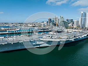 Mighty USS Midway - an aircraft carrier of the United States Navy, the lead ship of its class.