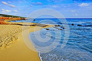 Migjorn Beach in Formentera, Balearic Islands, Spain