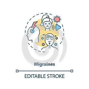Migraines concept icon
