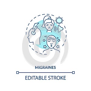 Migraines concept icon