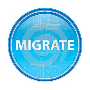 Migrate floral blue round button photo
