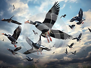 Migration of birds south