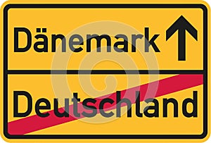 Migration from germany to Denmark - german town sign