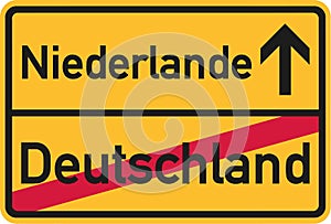 Migration from germany to netherlands - german town sign photo