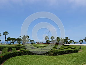 Miguel Grau park at coastline of Miraflores, Lima