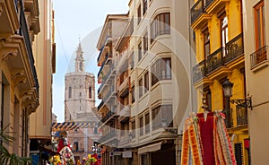 Miguelete Micalet in Valencia in Fallas photo