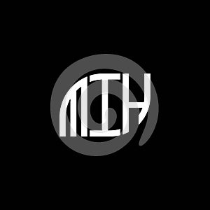 MIH letter logo design on black background. MIH creative initials letter logo concept. MIH letter design