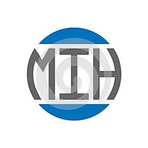 MIH letter logo design on white background. MIH creative initials circle logo concept. MIH letter design