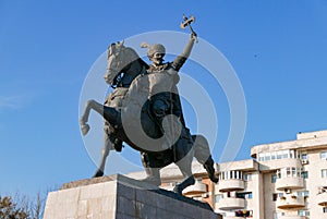 Mihai Viteazu statue in Giurgiu