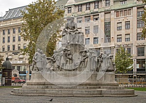 Mihaly Vorosmarty Monument, Budapest, Hungary