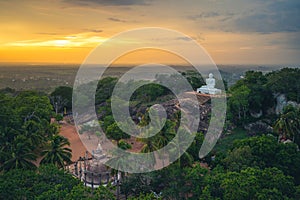 Mihintale in Anuradhapura, Sri Lanka at dusk