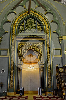 Mihrab prayer niche Sultan mosque Singapore