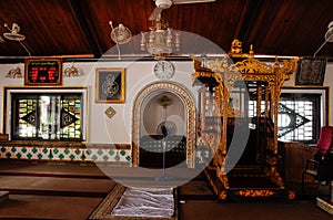 Mihrab of The Tranquerah Mosque or Masjid Tengkera