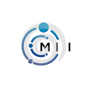 MII letter technology logo design on white background. MII creative initials letter IT logo concept. MII letter design
