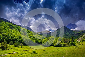 Mountain landscape in the Pyrenees.