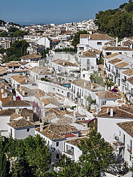 Mijas village in Andalusia with white houses