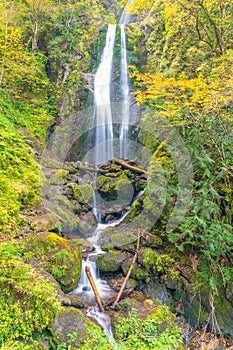 Mikaeri no Taki waterfall, Dakigaeri gorge, Japan photo