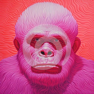 Mike Goff: The Purple Gorilla - Monochromatic Artworks And Optical Illusion Paintings