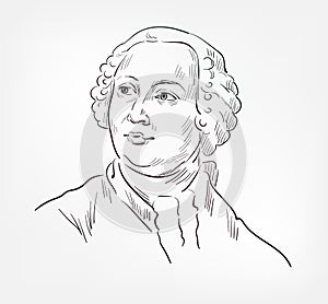 Mikhail Vasilyevich Lomonosov was a Russian polymath, scientist and writer e famous Russian vector sketch isolated photo