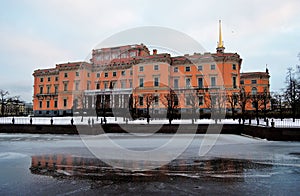 Mikhailovsky castle in Saint-Petersburg, Russia.