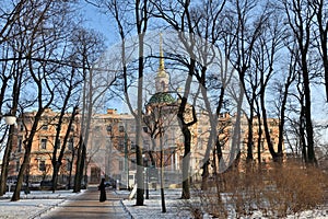 Mikhailovsky castle in St. Petersburg, Russia