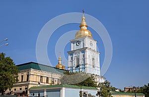 Mikhailovsky cathedral on Mikhailovska Square in Kiev