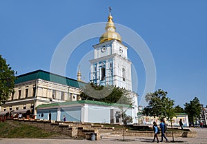 Mikhailovsky cathedral on Mikhailovska Square in Kiev