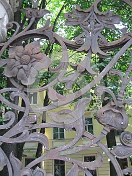 Mikhailovsky garden fence, St petersburg, Russia