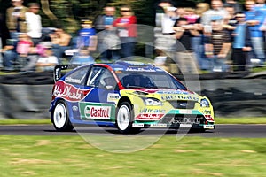 Mikko Hirvonen in the works 2008 Ford Focus RS WRC