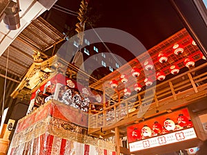 Mikoshi float performance