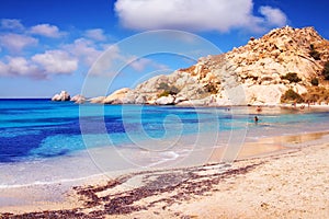 Mikri Vigla beach on Naxos island