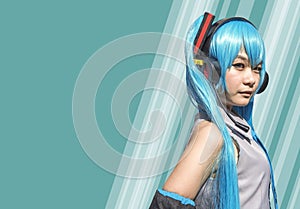 Miku Hatsune cosplay photo