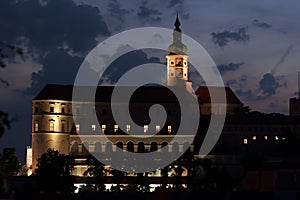 Mikulov castle at night