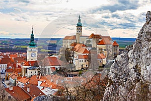 Mikulov chateau, the town of Mikulov, South Moravia, Czech republic