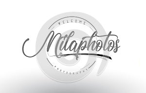 Mila Personal Photography Logo Design with Photographer Name. photo