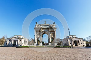 Milan Arco Della Pace Milano peace triumphal arch gate travel traveling town in Italy