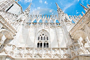 Milan Cathedral close up architectural details