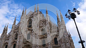 Milan cathedral Duomo di Milano on a beautiful day, Milan, Italy