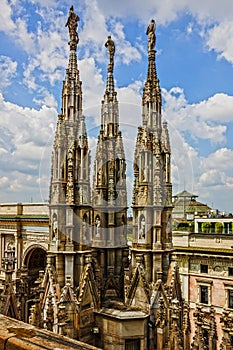 Milan Cathedral Duomo di Milano architecture, Lombardy, Italy