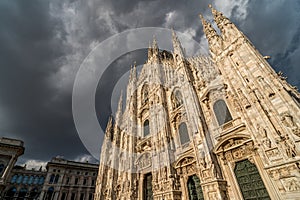 Milan Cathedral or Duomo di Milano, Italy.