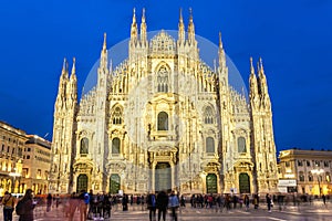 Milan Cathedral Duomo di Milano at sunset