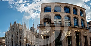 Milan cathedral and the modern art museum