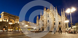 Milan Cathedral Night view Panorama