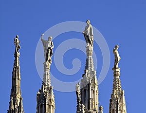 Milan cathedral spires